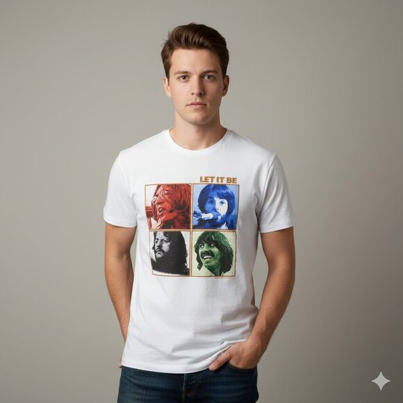 The Beatles Let It Be White Shirt - Picture 1 of 1